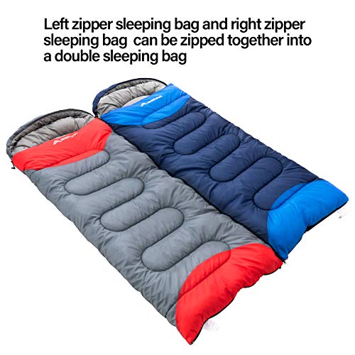 Sleeping Bag with Pillow (Gray / 86.6" x 31.5" Left Zipper)