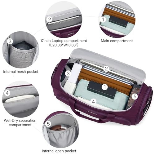 Carry On luggage Bags for Travel (Purple / Ultra Carry-On)