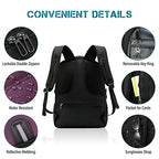 Large Laptop Backpack for Men (Black&purple / 17 inch)