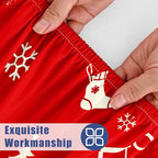 2 Pack Rectangle Spandex 6FT Elastic Fitted Christmas Tablecloth (Christmas Red / 72" x 30" (Rectangular))
