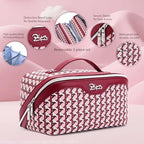 Travel Makeup Bag Cosmetic Bags for Women (M-78Red)