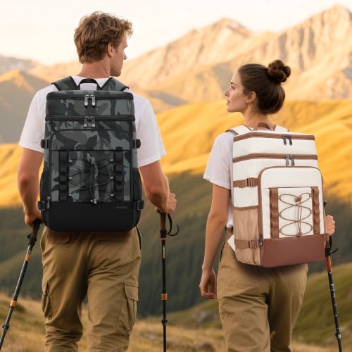 Cooler Backpack (Beige-Brown / 28L)