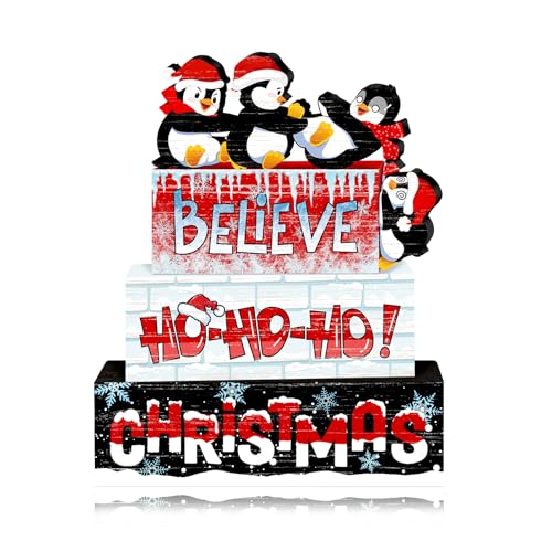Christmas Tiered Tray Decor Set (Penguin)