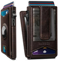 Airtag Wallet for Men Money Clip 9 (Forest Brown057)
