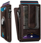 Airtag Wallet for Men Money Clip 9 (Forest Brown057)