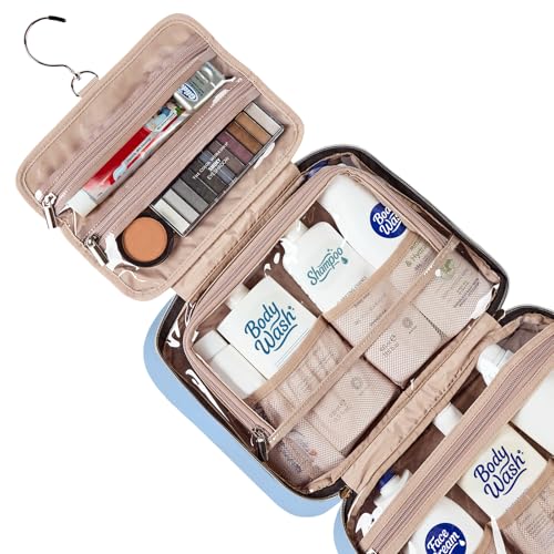 Travel Toiletry Bag for women (Large / Placid-Blue)