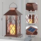 Solar Lanterns Outdoor Waterproof (Bronze-1Pack)