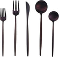 Matte Purple Silverware Set, Gugrida 5-Piece 18/10 Stainless Steel Satin Finish by Gugrida