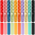 Reusable Travel Utensils Set with Case (40 Sets - Red, Pink, Dark Blue, Nordic Green, Yellow, Orange, Purple, Nordic Beige, Dark Green, Black)