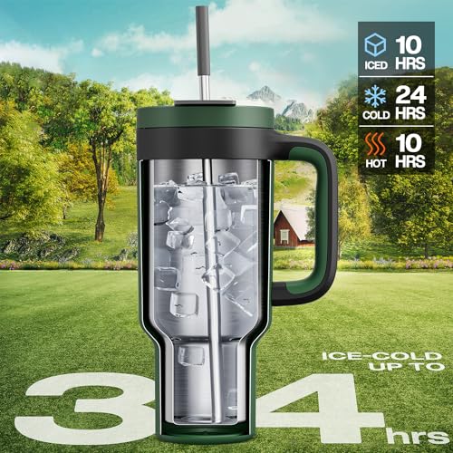 40 oz Tumbler with Handle (Forest / 40 Ounces)