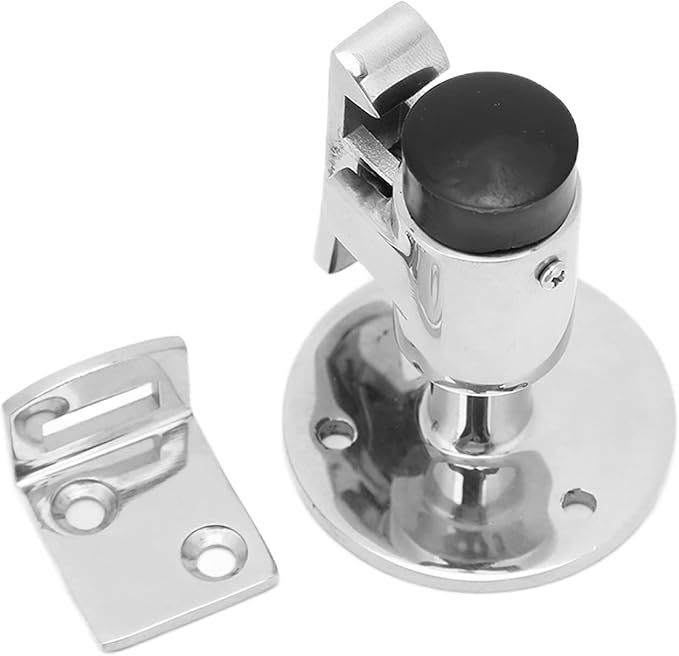 Door Stopper Wall Mounted with Self-Locking Hook Windproof Heavy Duty Marine - Image 7
