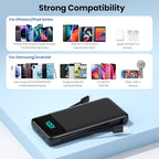 Portable Charger for iPhone with Built (Black)
