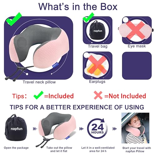 Neck Pillow for Travel (Pink)