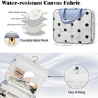 Toiletry bag for Women Hanging Travel Toiletry Bag for Toiletries Polka Dots Pattern Toilery Organizer with Hanging Hook Ideal for Full Sized Toiletries and Cosmetics (Polka dot)