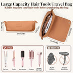 Hair Tools Travel Bag and Heat Resistant Mat 17" (Brown)