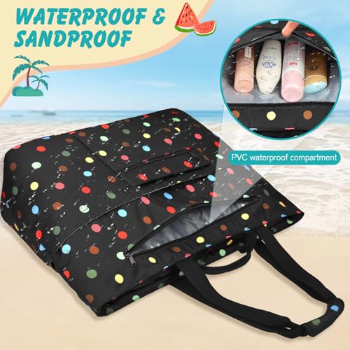 Extra Large Beach Bags for Women (Color Wave Point)