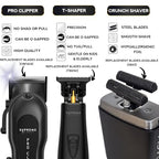 3-in-1 Pro Clipper Lite, T-Shaper & Crunch Shaver Kit (Black Bundle)