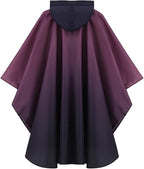 Rain Poncho Jacket Coat Hooded Zipper Style - Image 7