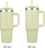 40 oz Tumbler with Handle and 2 Straws, 2 in 1 Lid Insulated Water Bottle - Image 3