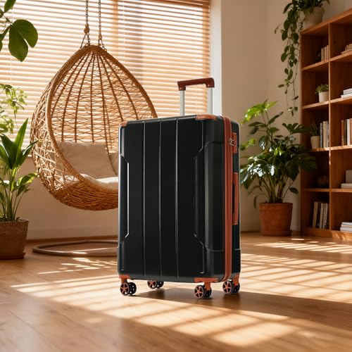 3 Piece 20" Hardshell Carry (Black Brown / 3-Piece Set (20 Inch with Accessories))