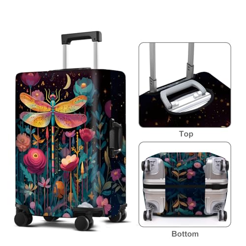 Luggage Cover Washable Suitcase Protector Anti (Dragonfly / XL(fits 32-34Inch suitcase))