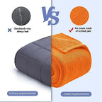 Knitted Weighted Blanket (33-orange / 60" x 80" | 15lbs)