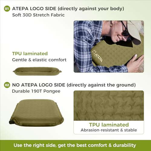 Inflatable Seat Cushion (2 Pack - Olive)