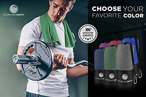 Microfiber Travel & Sports Towel Set (Evergreen / XL Set (39x70.5" & 12x24"))