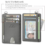 Slim Minimalist Wallet RFID Credit Card Holder for Men (small / Dimgray)