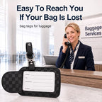 Luggage Tags for Suitcases Travel Accessories (Black)