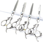 6/7/8/9 Inches Professional Hairdressing Scissors Set,Stainless Steel Hairdressing Scissors for Women & Men… (6 inch 4PC)