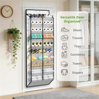 20 30 Pairs Over the Door Shoe Organizer (White-1 Pack of 20 Pockets)