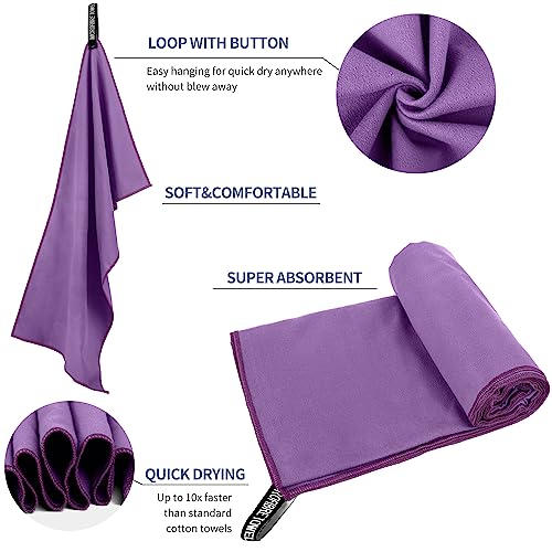 Microfiber Travel Towel (Purple / XL:30"×60")