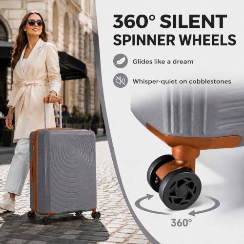 Luggage Sets 5 Piece (Grey / 5 Piece Sets (21/25/29/Db/Tb))