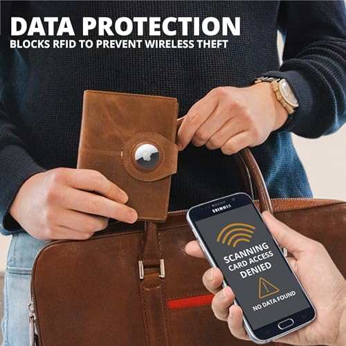 Passport Holder with Airtag Slot and RFID Blocker (02 Java Brown)