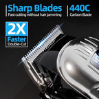 Low Noise Hair Clippers for Men & Women with 10 Color Guide Combs (Steel)