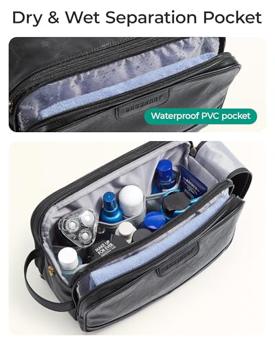 Medium Toiletry Bag for Men (Red Brown / Medium-5L)