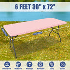 2 Pack Rectangle Spandex Fitted Table Cloth (Pink / 72" x 30" (Rectangular))