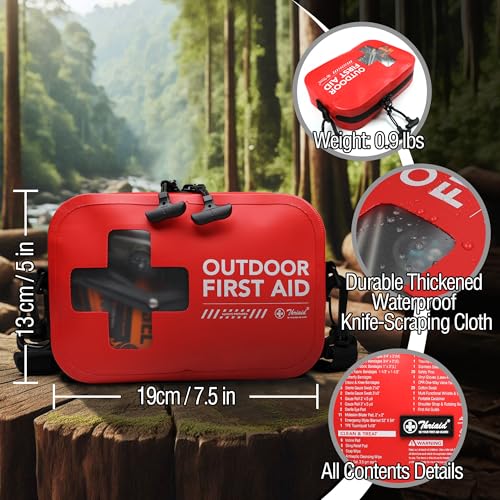 152 PCS Waterproof First Aid Kit (Red / 152 Piece Zipper Bag)
