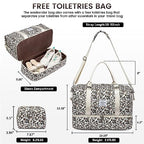 Travel Duffle Bag (Leopard print / Large-2 Pcs)