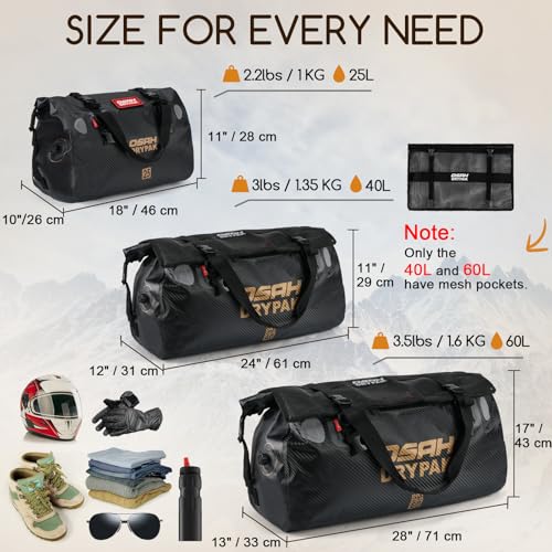 Waterproof Duffel Bag (Carbon Fibre / 60L)