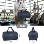 Gym Bags for Men & Expandable Canvas Duffle Bag (Blue 02 / Large-50L Duffle Bag)