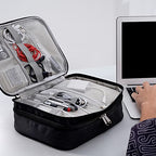 Electronics Travel Organizer (Large / Three layer-Black)