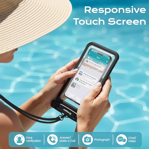 Waterproof Phone Pouch 2 Pack ([Black + Orange])