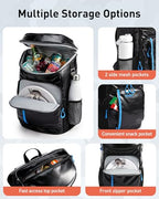 Cooler Backpack Insulated 30 Cans (Gloss Black / Circular zipper)
