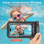 Waterproof Phone Pouch [Up to 8.5"] ([Black + Black])