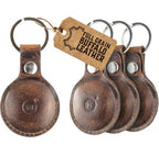 Genuine Leather AirTag Keychain Holder for Apple Air Tag