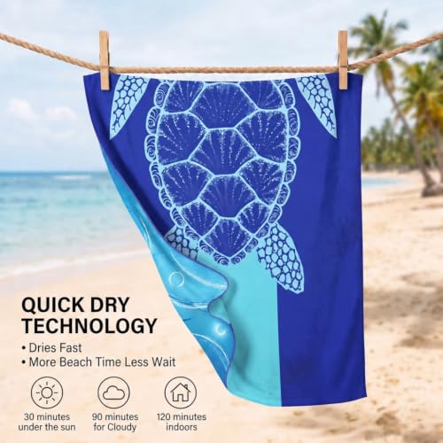 6 Pack Microfiber Beach Towel Oversized 71x32 Blue Multipack Bulk (6 Pack Blue Turtle Shark Dolphin Multi / X-Large (32x71 inches))