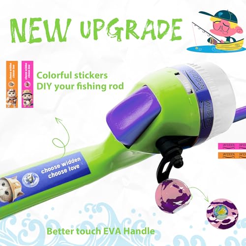 Kids Fishing Pole (Vital Green& Starry Purple)
