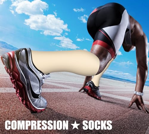 Compression Socks for Women & Men Circulation (Small-Medium / 38 Black/Yellow/Pink)